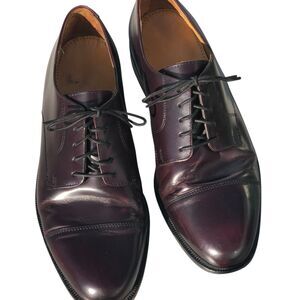 Cole Haan Mens Leather Shoes Size 10D Caldwell Burgundy Oxford Dress Cap Toe